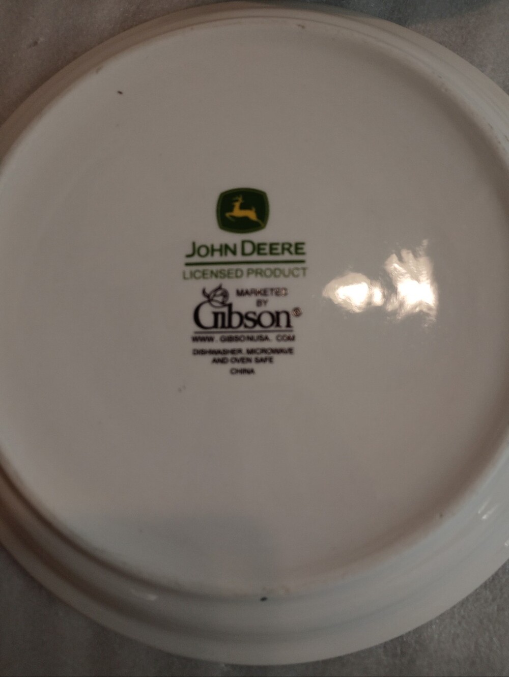 Gibson JohnDeer Tractor Salad Plates Set 4 - Picture 3 of 4